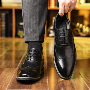 New Spring & Summer Men's Business Formal Leather Shoes Pointed Toe Lace-up Handmade Special Design Men's Footwear <b>Dropshipping</b> - Product Image 2
