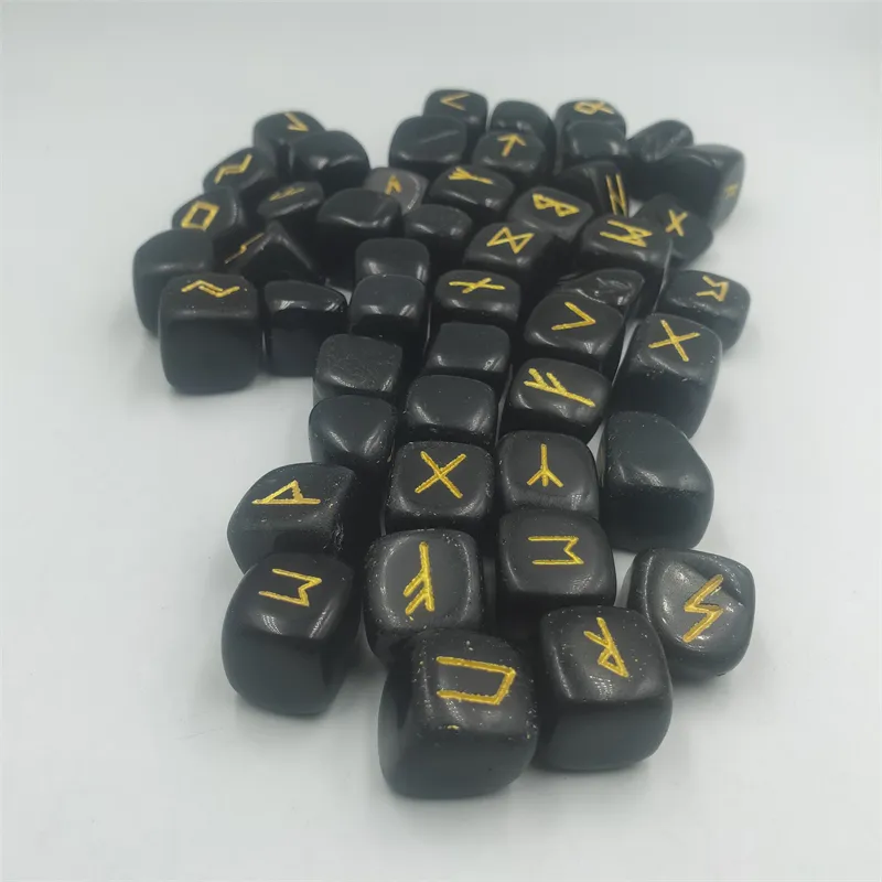 Hot sale Cheap Black agate Rune Set 25 Reiki Healing Rune Set Natural Black agate Rune set