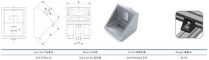 <strong>Supplier</strong> Direct Sale 45x45 90 Degree <strong>Angle</strong> Aluminium Profile Silver Corner <strong>Bracket</strong> - Product Image 2