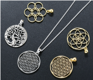 Collar Vintage Chapado en Oro con Flor Hexapétala y Árbol de la <span class=keywords><strong>Vida</strong></span>, Diseño Hueco Elegante, Para <span class=keywords><strong>Mi</strong></span> <span class=keywords><strong>Hija</strong></span> - Product Image 4