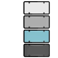 Lot de 2 protections de plaque d'immatriculation teintées fumées, cadre de protection de plaque d'immatriculation, combo de couvercles avant/arrière en plastique transparent pour le marché américain