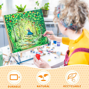 Stretched <strong>Wood</strong> <strong>Panels</strong> for Painting 10 x 8 Inches <strong>Unfinished</strong> Canvas Board 0.79 Deep Cradled Artist <strong>Wall</strong> <strong>Panels</strong> for Arts Projects - Product Image 3