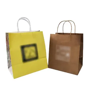 حقيبة من ورق الكارتون لحفظ الطعام, حقيبة من ورق الكارتون ، مطبوع عليها شعار مخصص لحمل الوافل/ماتشا ، كعكة الموز/مجموعة التيراميسو