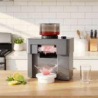 Machine à glaçons électriques en forme de flocon de neige pour usage domestique, sans sucre, glace instantanée en 60 secondes, multifonction, taille compacte, facile à nettoyer