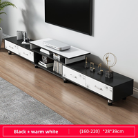 Meuble TV moderne minimaliste à plusieurs niveaux pour salon, grande capacité, en bois, meuble TV pour le salon.