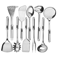 Spatule de retourneur solide de tourneur fendue en métal de cuisine d'acier inoxydable chinois