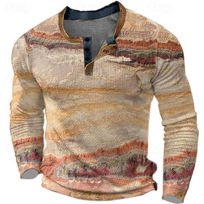 Camicia Henley Vintage <span class=keywords><strong>da</strong></span> Uomo a Maniche Lunghe con Grafica 'Built 60 Years <span class=keywords><strong>Ago</strong></span>' e Bottoni, Stile Casual Retrò - Product Image 5