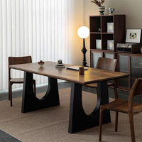 Mesa de Comedor de Madera Sólida Moderna y de Lujo, con Certificación CE, Diseño Rectangular, Duradera y Ecológica, Apta para el Comedor