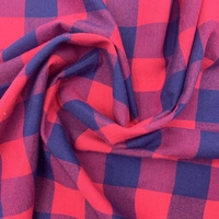 Ventes d'usine fil de coton polyester teint polaire tissé grand tissu à carreaux rouge chemise à carreaux tissu pour femmes chemise pour hommes