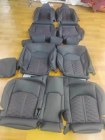 Vente en gros d'usine, housses de siège de haute qualité pour Audi Rs4 Rs3 et Rs5, remplacement de sièges avec cuir Napa noir