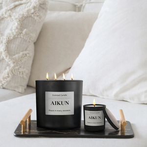 Vela Aromática AIKUN de Cera de Soya en Vaso de Cerámica con Fragancia de Aceites Esenciales para Spa en Casa y Dormitorio - Product Image 3
