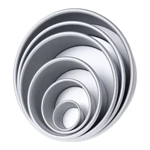 Khuôn bánh bằng nhôm cấp thương mại, thành thẳng, kích thước 8'', 10'', 12'', chiều cao 2 inch - Product Image 3