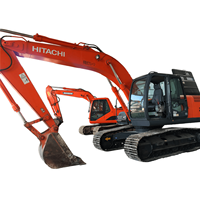 Excavatrice hydraulique Hitachi ZX200 d'occasion, 20 tonnes, pour travaux de construction