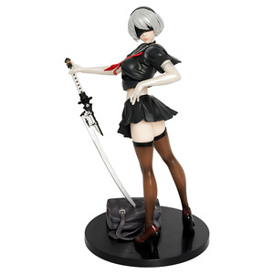 หุ่นฟิกเกอร์อะนิเมะ Nier automata, ตุ๊กตาโมเดลฟิกเกอร์สองหัว No.2รูปนักล่า2B yorha ขนาด29ซม. - Product Image 1