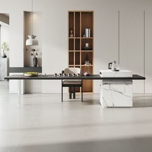 Conjunto de Mesa y Sillas de Madera Sólida de Estilo Moderno y Minimalista para Sala de Estar, Oficina o Preparación de Té - Product Image 3