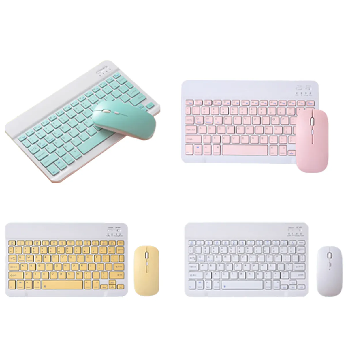 Hot spot BT mini wireless portable ultra-thin keyboard and mouse set suitable for ipad tablet mobile phone