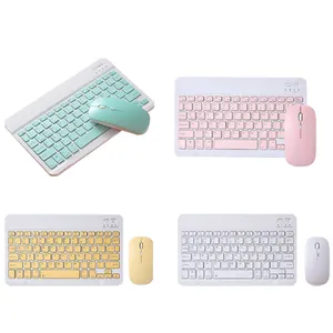 Hot spot bt mini teclado ultra-fino portátil, sem fio, e mouse, conjunto adequado para ipad, tablet, telefone móvel, imperdível