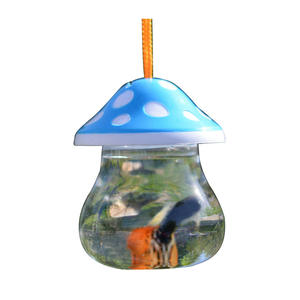Betta Cup Jellyfish Cup Betta Fish Tank Mini pequeño plástico transparente con seta Cup Fish Tank - Product Image 2