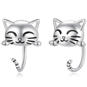 Crochets muraux mignons en forme de chat, blancs et dorés, résistants à la rouille, pour l'organisation et le rangement dans la salle de bain et la cuisine - Product Image 1