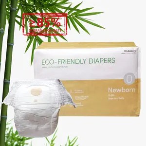 Eco Friendly Biodegradable Baby Bamboo Diaper Wholesale Grade A Baby Plant Base Diapers