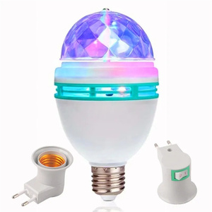 E27 Base RGB Colorful Auto <strong>LED</strong> Stage Disco <strong>LED</strong> Magic Ball Light Stage <strong>Rotating</strong> Colorful Golden 3w 6w E27 <strong>LED</strong> Stage Lamp <strong>Bulb</strong> - Product Image 5