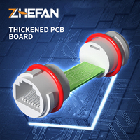 Connecteur Ethernet étanche blindé RJ45 femelle-femelle ZHEFAN, connecteur LAN