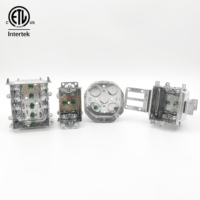 Boîtier métallique galvanisé à 2 modules homologué Cetl, niveau de protection IP65, modèle 2304-LHTQ-2, boîte de jonction, appareils électriques, coffrets