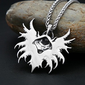 yunnique Stainless Steel Men's Pendant Necklace With Skull Wings Design For Gift - Product Image 4