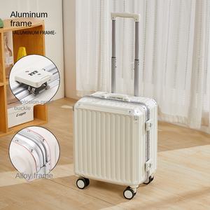 おしゃれな小型ネオプレン製スーツケース アルミフレーム 4輪スピナー TSAロック ソフトハンドル 男女兼用 機内持ち込み可能 トロリーケース - Product Image 6