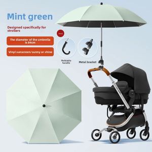 Parasol universel pour poussette de bébé avec protection contre les rayons UV, résistant à la pluie et au soleil, pour les voyages, les poussettes, les tricycles et les promenades des enfants - Product Image 2