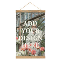 Poster à suspendre personnalisé Art mural personnalisé Design Your Own Photo Text Wood Canvas Shaft Room Decor for Living Room Bedroom