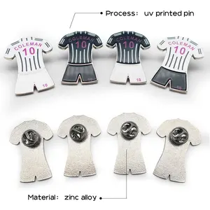 Benutzer definierte Logo Soccer Club Abzeichen Metall Fußball Team Kleidung Emaille Pin Abzeichen für Tasche