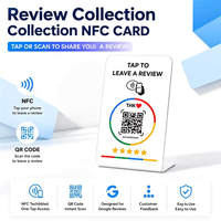 Carte d'évaluation des médias sociaux Google NTAG215, étanche, résistante aux intempéries, NFC 13,56 MHz, paiement, carte de visite d'hôtel, code personnalisé