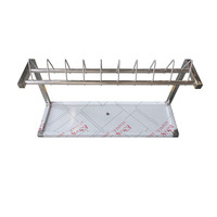 Meilleure vente étagère d'égouttage de vaisselle en acier inoxydable support mural pour vaisselle de cuisine pour le rangement de la vaisselle