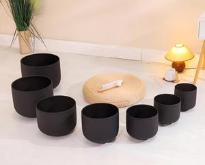 Cuenco de cristal de cuarzo negro mate al por mayor, hecho a mano, para sanación sonora, para estudio de yoga, sala de meditación, terapia espiritual - Product Image 6