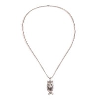 Collier pendentif tête de tigre 3D vintage en argent antique, en acier inoxydable, pour homme, style animal sauvage, chaîne maille hip-hop