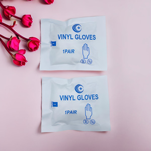 Guantes DE SEGURIDAD desechables de PVC personalizados al por mayor, accesorios de botiquín de primeros auxilios embalados individualmente, guantes de inspección de vinilo - Product Image 1