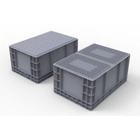 Boîtes logistiques ESD Auto Industrial 35L pour composants électroniques, norme européenne, couvercle à vis, capacité de charge de 30 kg, caisse robuste