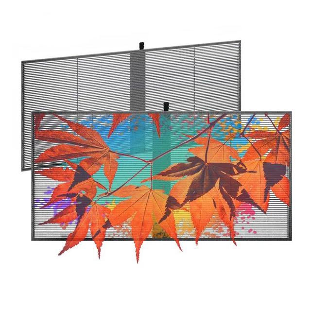 P3.9 P7.8 Window Outdoor Indoor Glass Transparent Led Film Display Transparent Panels Led Strip Mesh Display Screen