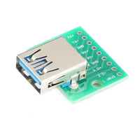 Micro Mini USB a macho 2,0 3,0 conector hembra a 2,54mm DIP PCB convertidor adaptador Breakout Board