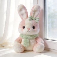 Peluche Lapin Rose Kawaii OEM ODM en Coton PP, Doux et Bien Rempli, Jouet Animal Personnalisé
