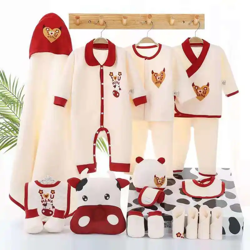 Cotton baby clothes autumn and winter set gift box newborn baby full moon baby supplies Daquan