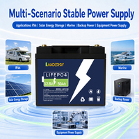 Batterie lithium 12,8 V 50 Ah à décharge profonde avec BMS Bluetooth, auto-chauffante et protection contre les basses températures pour camping-car et systèmes solaires hors réseau