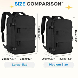 Sac à dos de voyage multi-compartiments <span class=keywords><strong>en</strong></span> 2 tailles, compatible avec un ordinateur portable de 15,6 pouces, résistant à l'eau, extensible, sac à dos de jour - Product Image 2