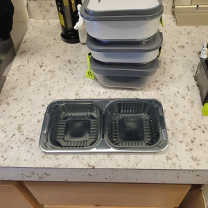 Kích thước nhỏ tái chế vật liệu nhựa Hamburger hộp lật Bìa lấy đi dùng một lần hộp đựng thức ăn - Product Image 2