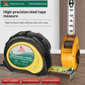 Cinta Métrica Autoenrollable <span class=keywords><strong>de</strong></span> Alta Precisión Power Lion, <span class=keywords><strong>3M</strong></span>/5m, Amarilla, Métrica e Imperial, Doble Cara, <span class=keywords><strong>Regla</strong></span> Feng Shui, Fuerte Magnética - Product Image 2