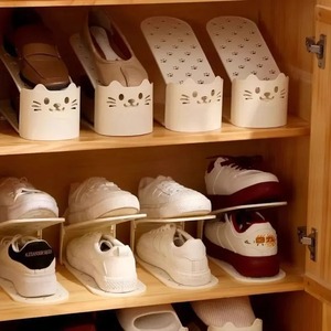 New Adjustable Shoe <b>Rack</b> Solid Color Double Layer Shoe Organizer Durable Space Saving Shoes Stand Closet Organization - Product Image 5