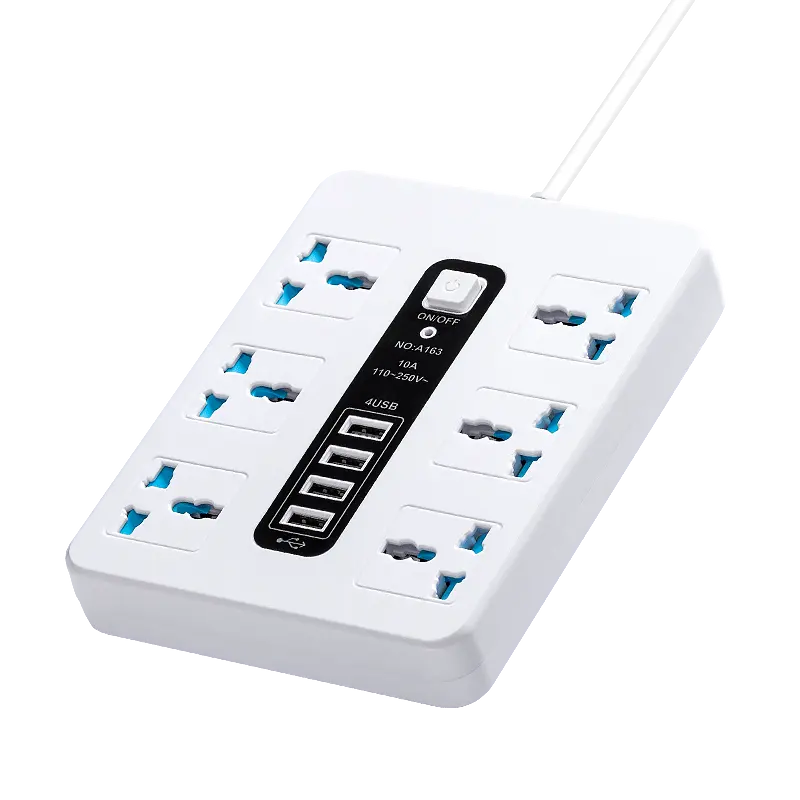 Venda quente de placa de alimentação Expansão soquete USB multi-função placa 6 posições power strip