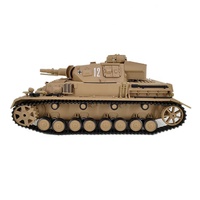 HengLong 3858 1/16 PanzerKampfwagen IV F1 Battle 2.4G Char d'assaut militaire télécommandé avec fumée, son et radiocommande, en métal, batterie incluse