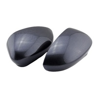 Accessoires extérieurs auto-adhésifs de pièces d'auto pour la couverture de rétroviseur latéral de fibre de carbone de voiture de Fiat 500